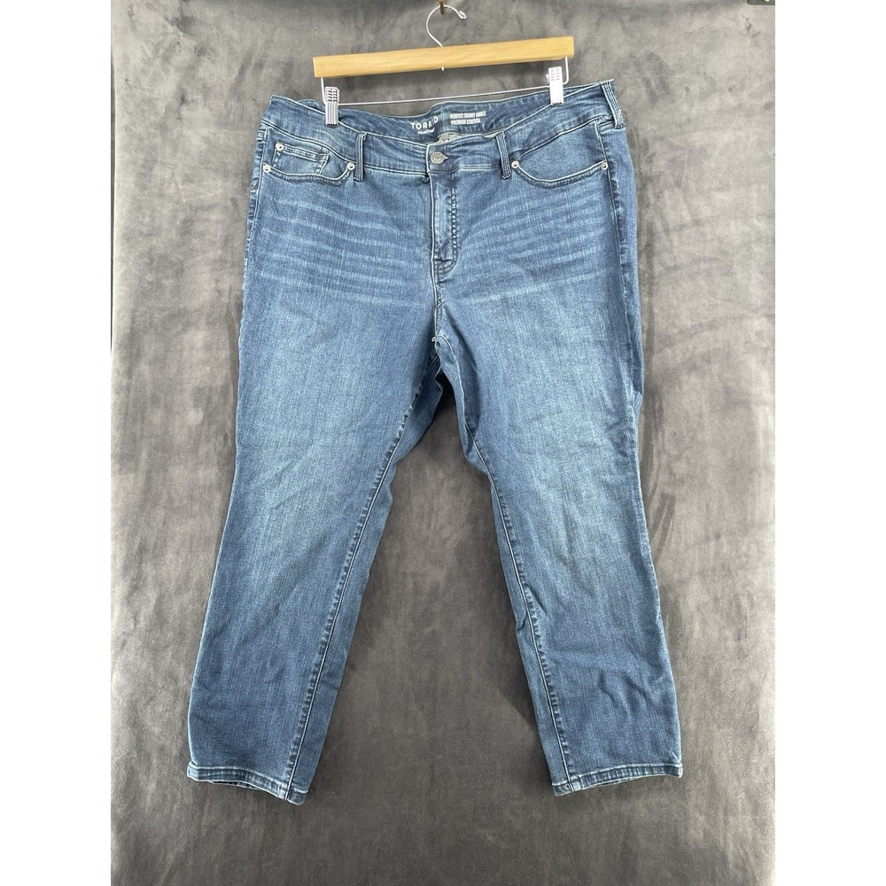 Torrid Perfect Skinny Ankle Premium Stretch Jeans Women's Size 22R Blue